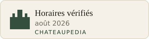 Château de Bouges — horaires vérifiés par Chateaupedia
